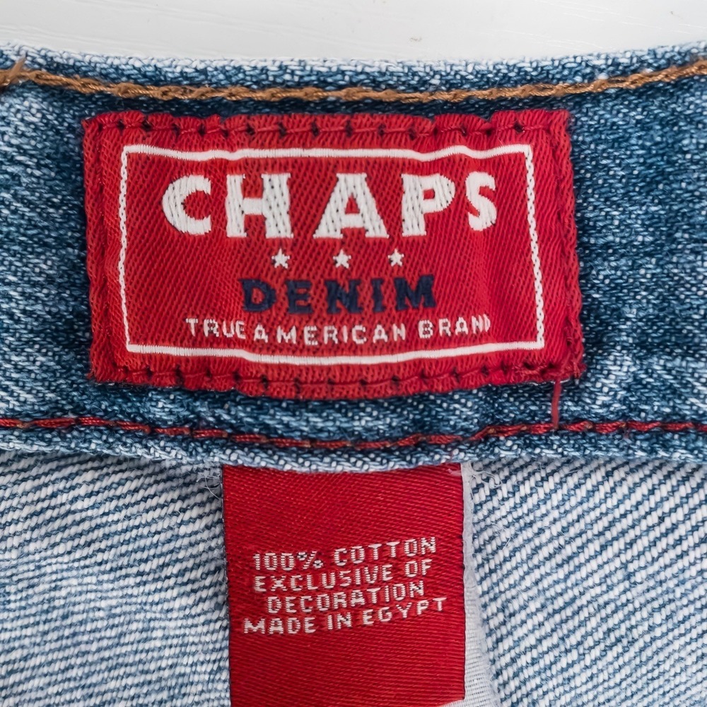 Chaps Denim Jeans Mens 36x30 Blue Straight Leg 100% Cotton Regular FITS 36x30 - Picture 8 of 16